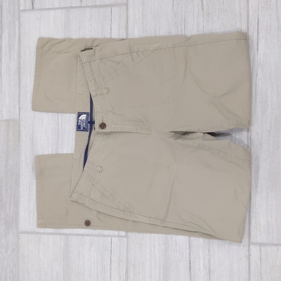 The North Face cotton khaki convertible roll up pants size 10 - Picture 1 of 13